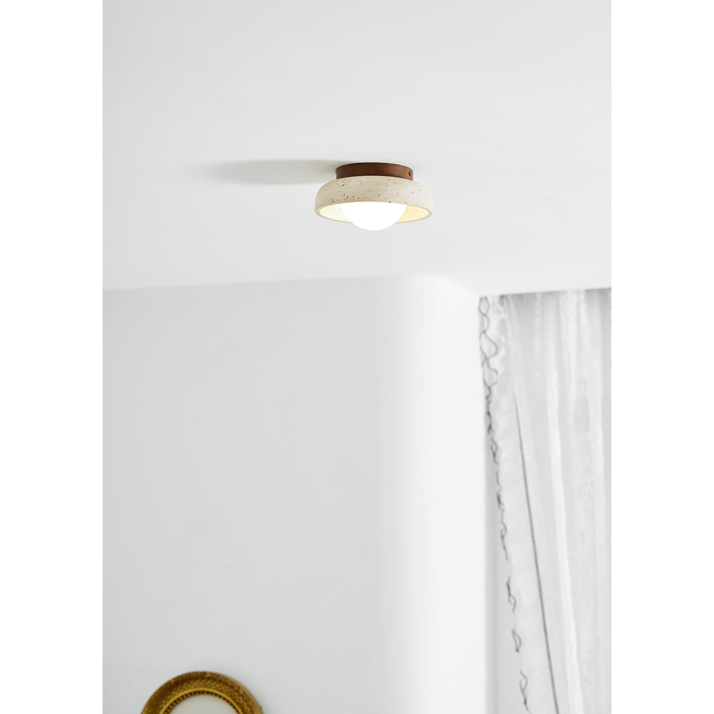 Piedra Travertine Ceiling Lamp