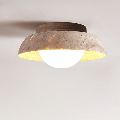 Piedra Travertine Ceiling Lamp