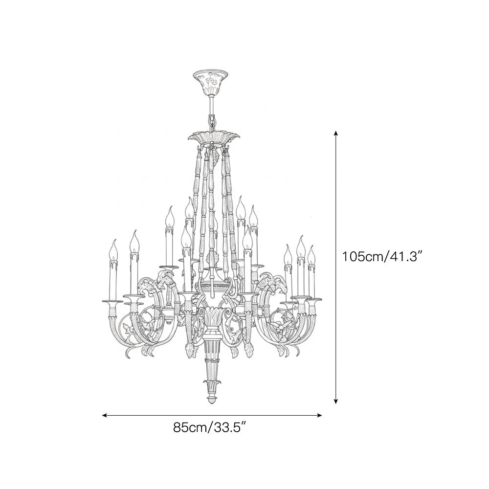 Louis XVI Brass Chandelier