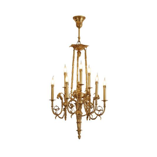 Louis XVI Brass Chandelier