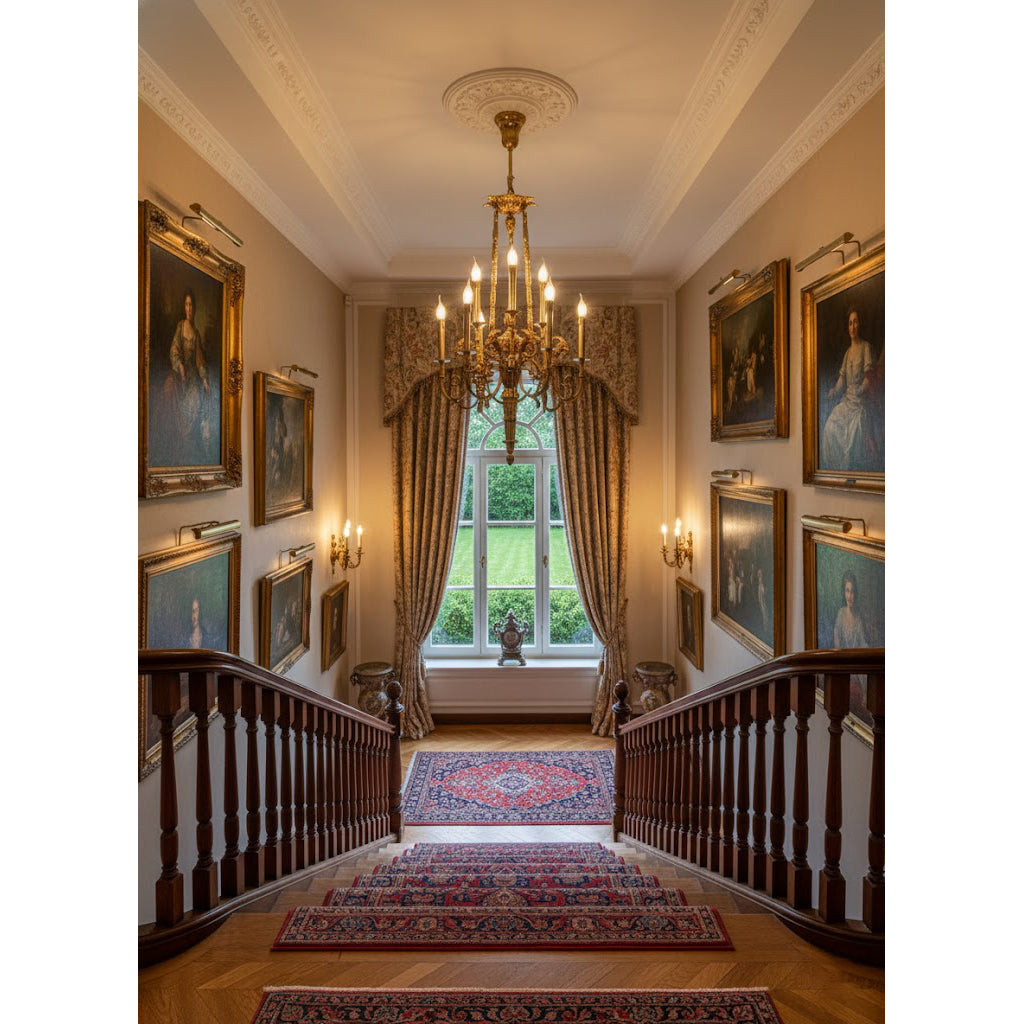 Louis XVI Brass Chandelier
