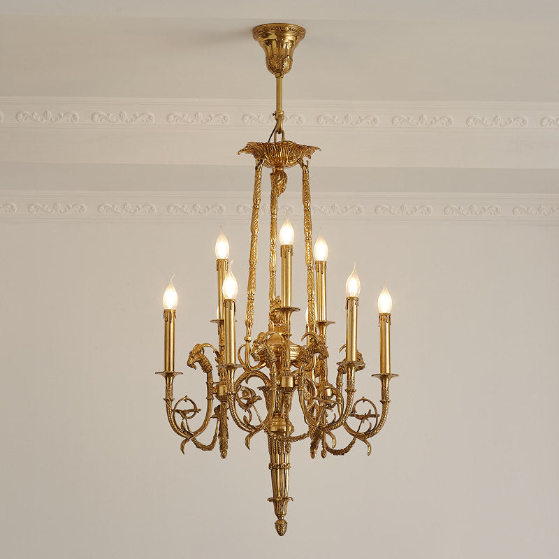 Louis XVI Brass Chandelier