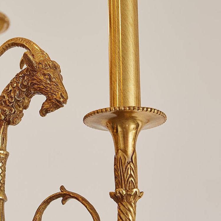 Louis XVI Brass Chandelier