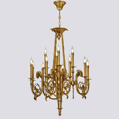 Louis XVI Brass Chandelier