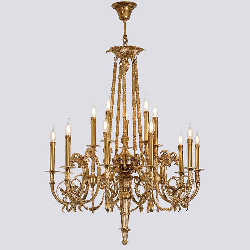 Louis XVI Brass Chandelier