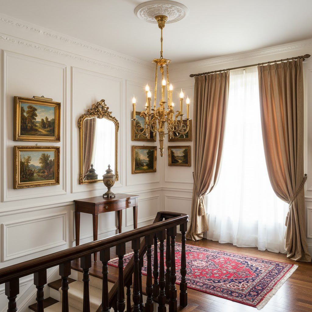 Louis XVI Brass Chandelier