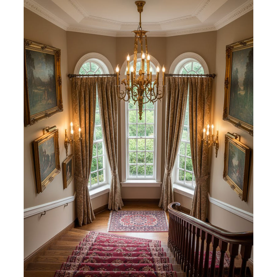 Louis XVI Brass Chandelier