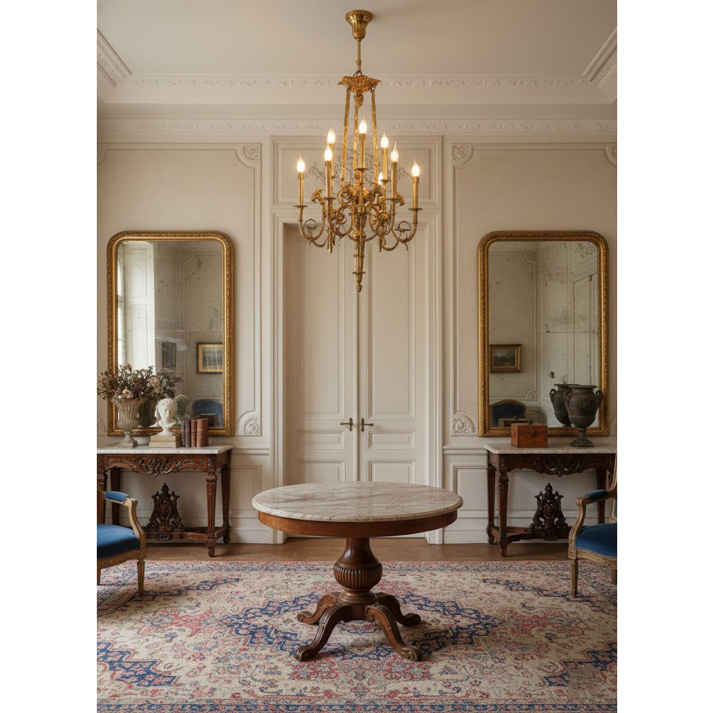 Louis XVI Brass Chandelier