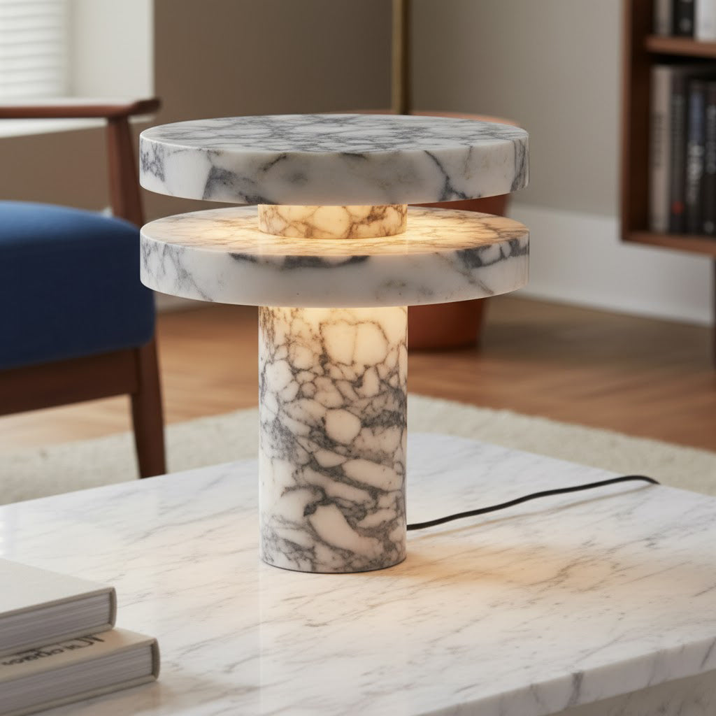 Pillar Marble Table Lamp