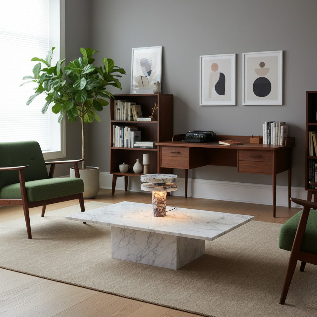 Pillar Marble Table Lamp