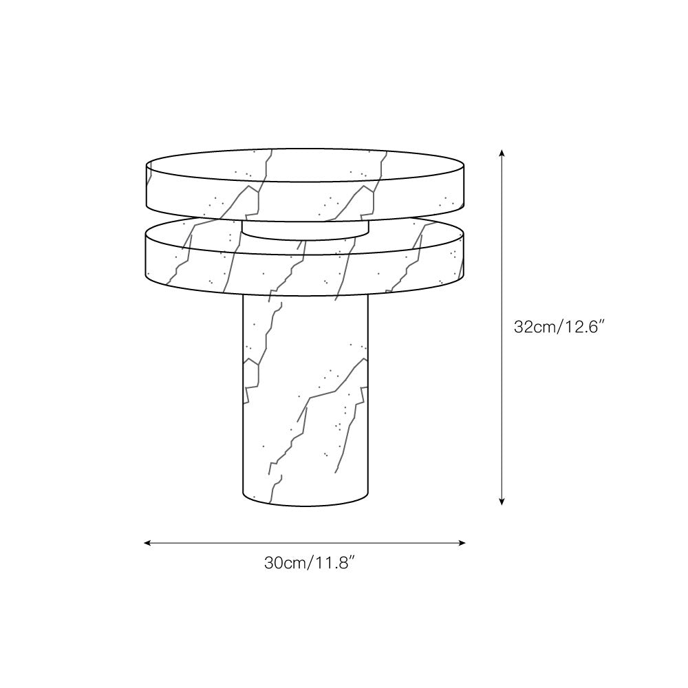 Pillar Marble Table Lamp