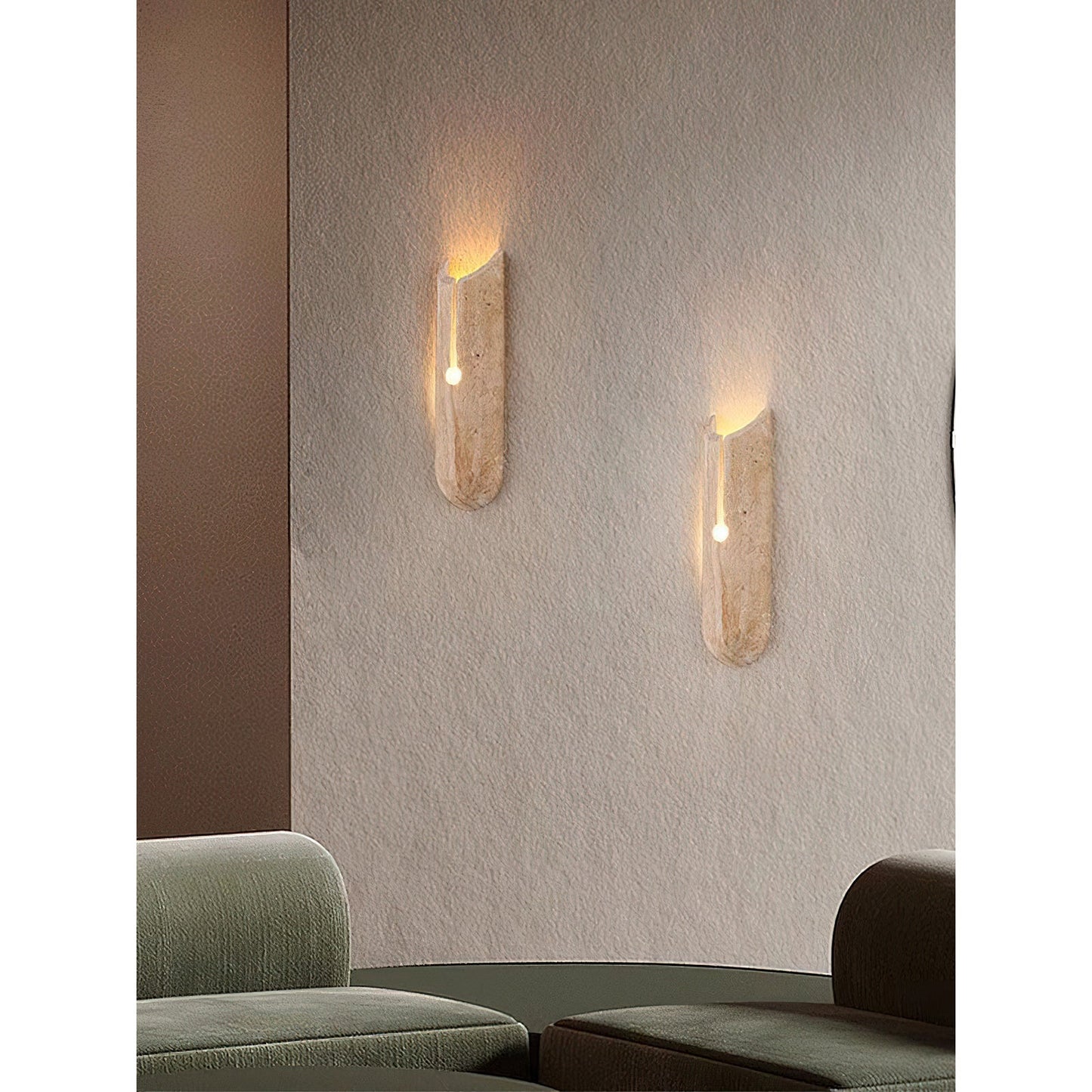 Pille Travertine Wall Lamp
