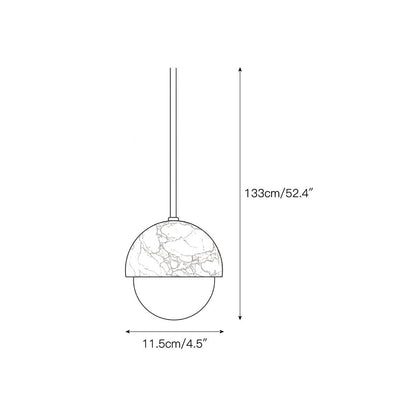 Polaris White Marble Pendant Lamp