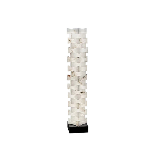 Stacked Alabaster Floor Light