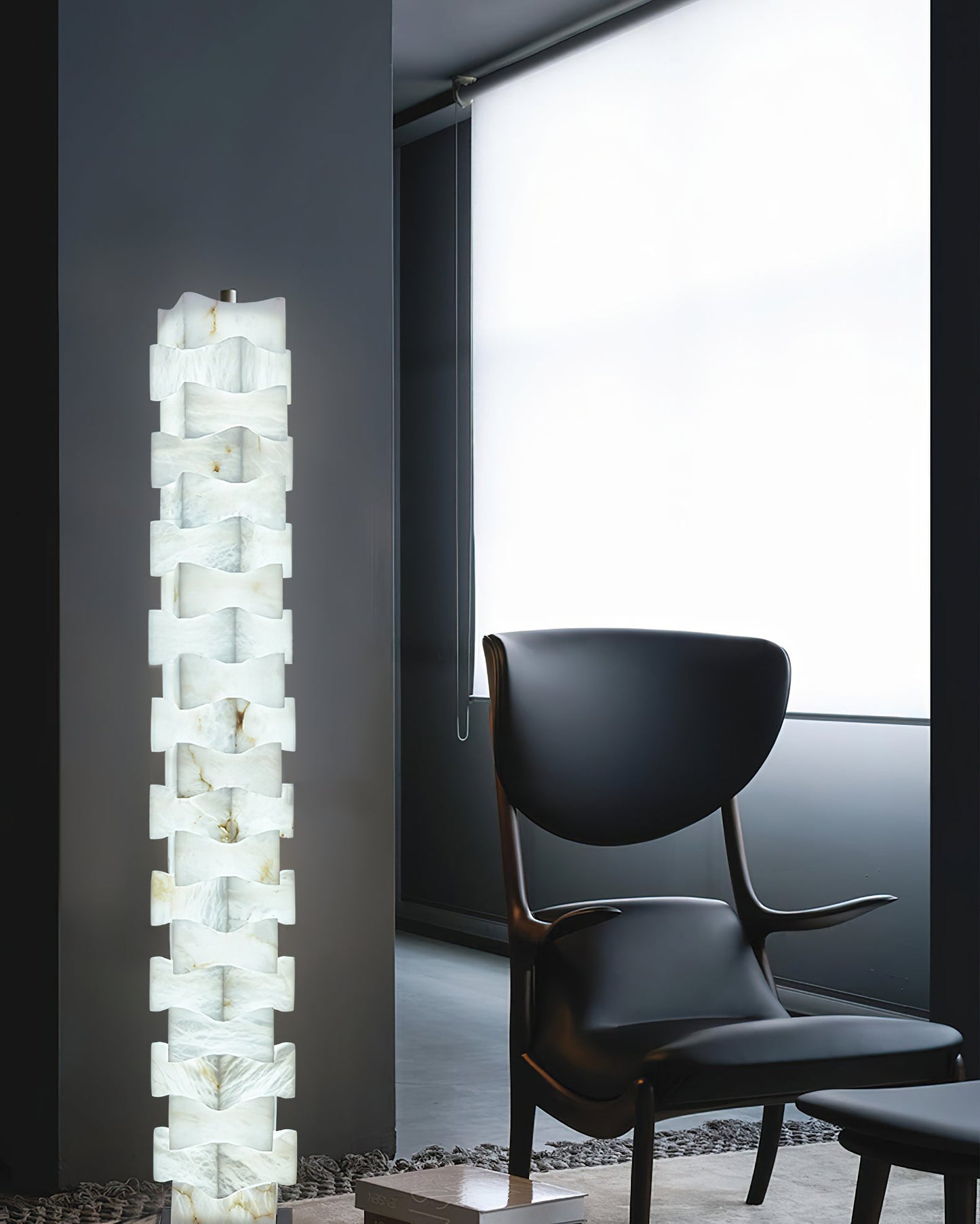 Stacked Alabaster Floor Light