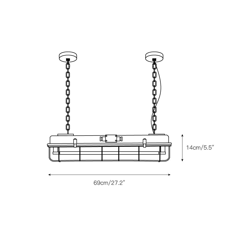 Porringer Linear Industrial Pendant Lamp