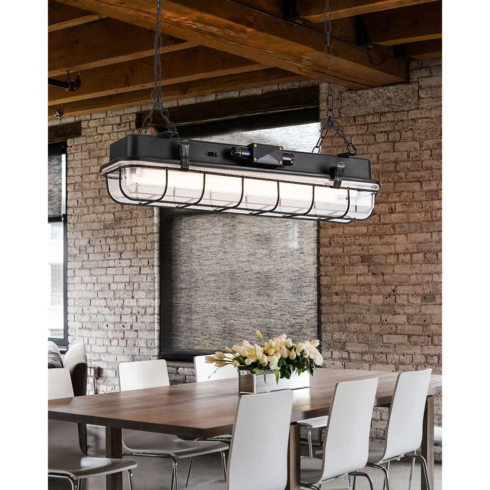 Porringer Linear Industrial Pendant Lamp