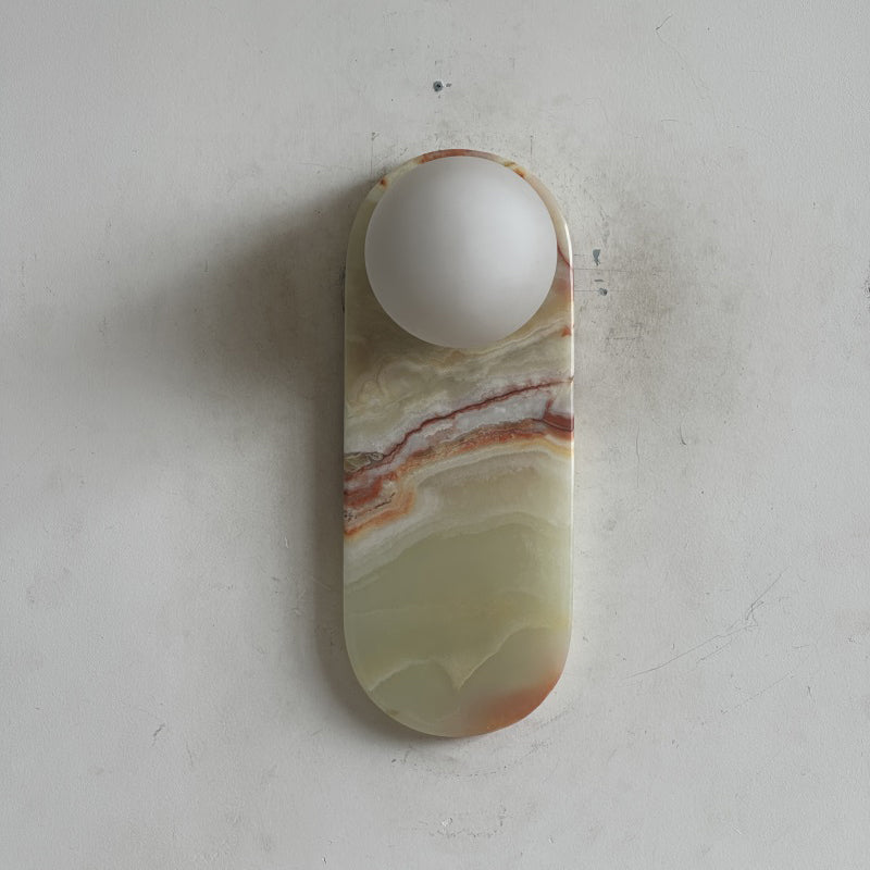 Lucie Cyan Onyx Sconce ∅ 4.7″ x H 12.6″
