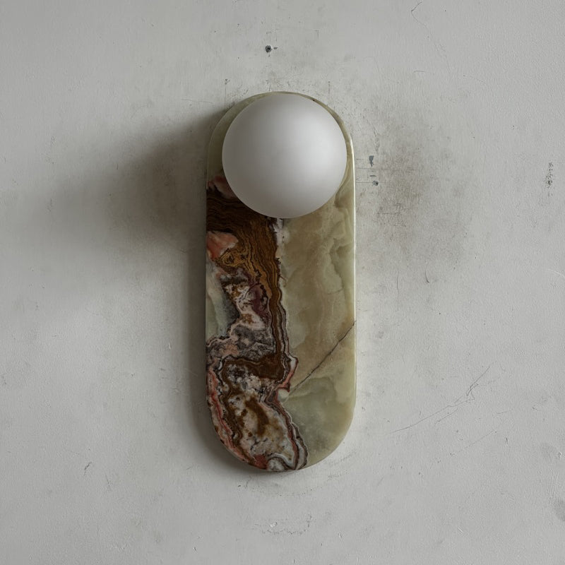 Lucie Cyan Onyx Sconce ∅ 4.7″ x H 12.6″