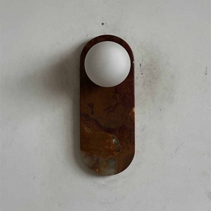 Lucie Cyan Onyx Sconce ∅ 4.7″ x H 12.6″