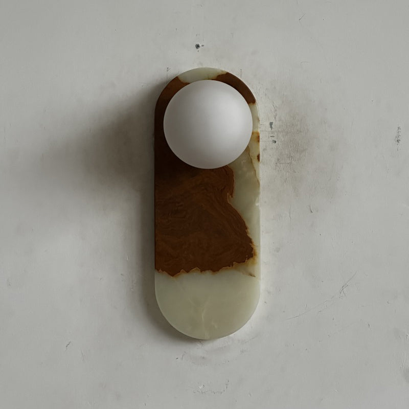 Lucie Cyan Onyx Sconce ∅ 4.7″ x H 12.6″