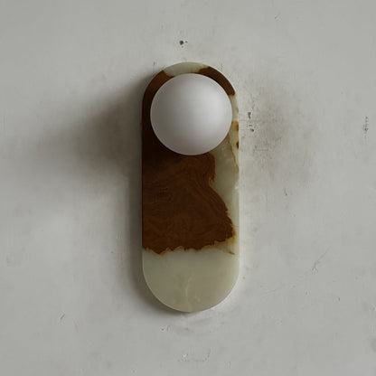 Lucie Cyan Onyx Sconce ∅ 4.7″ x H 12.6″