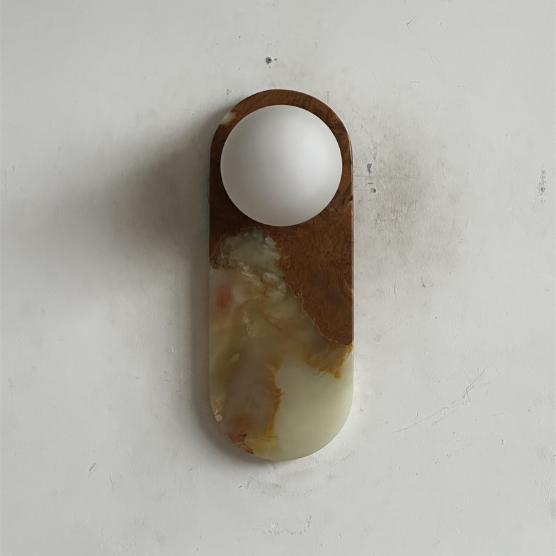 Lucie Cyan Onyx Sconce ∅ 4.7″ x H 12.6″