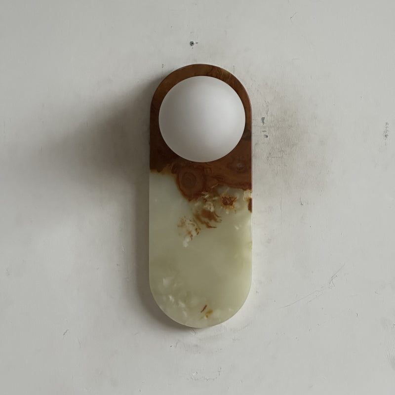 Lucie Cyan Onyx Sconce ∅ 4.7″ x H 12.6″