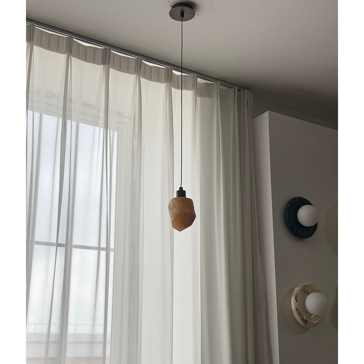 Solstice Nugget Alabaster Pendant Lamp