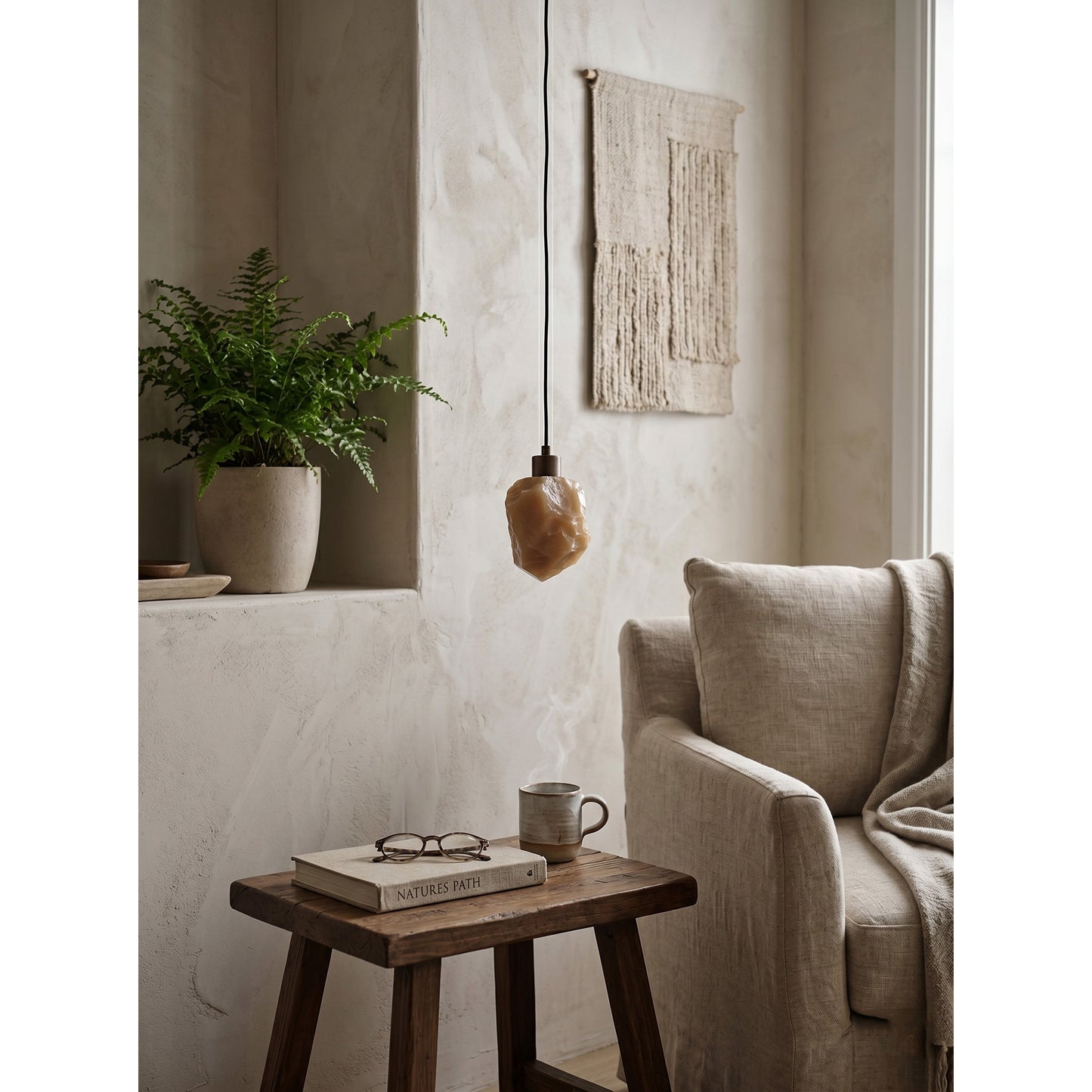 Solstice Nugget Alabaster Pendant Lamp