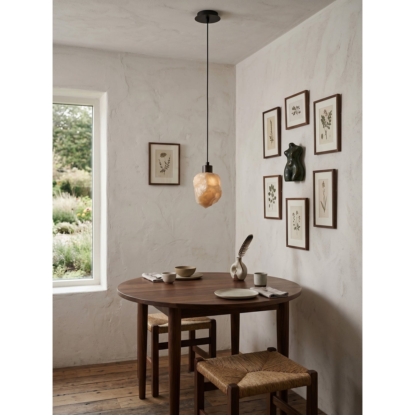 Solstice Nugget Alabaster Pendant Lamp