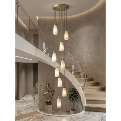 Figure Spanish Alabaster Pendant Light