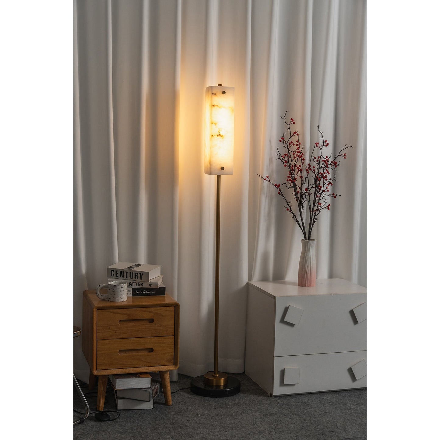 Years Alabaster Floor Lamp