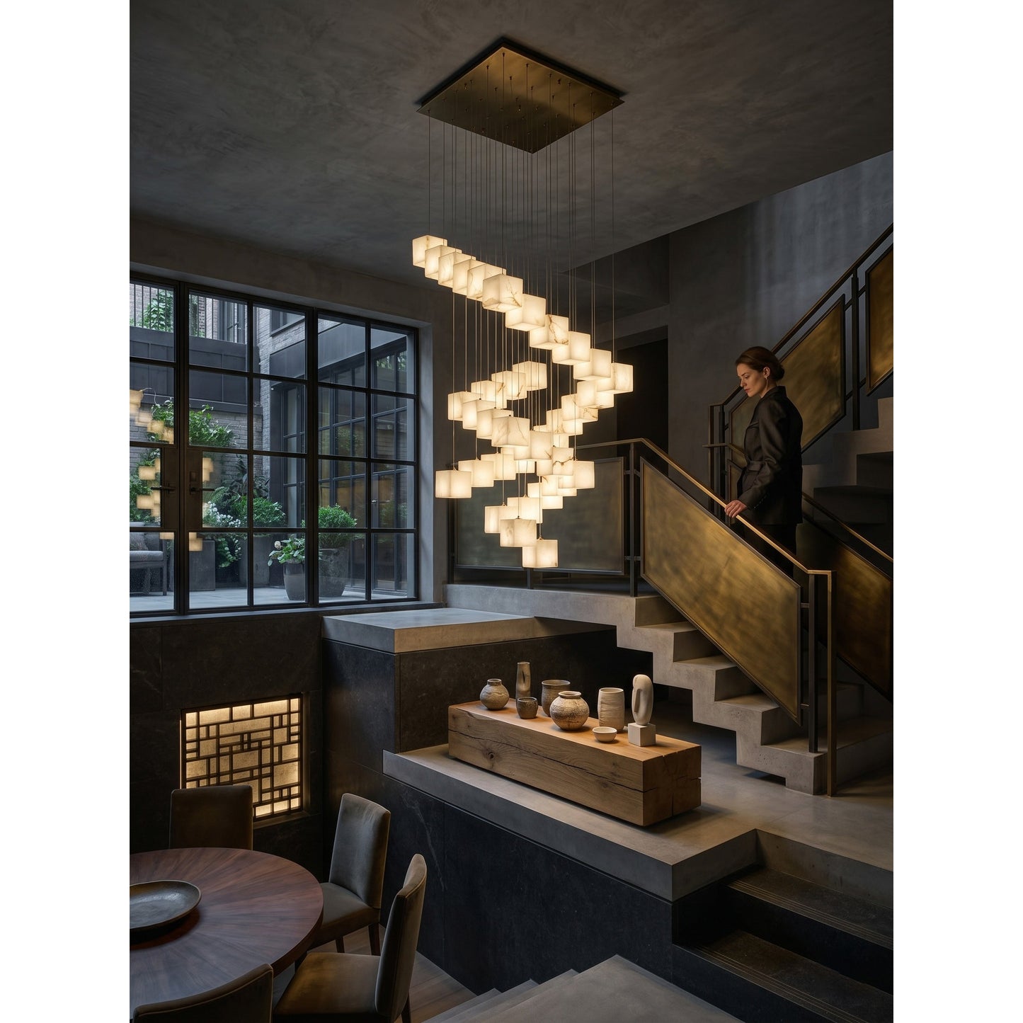 Alabaster Box Chandelier