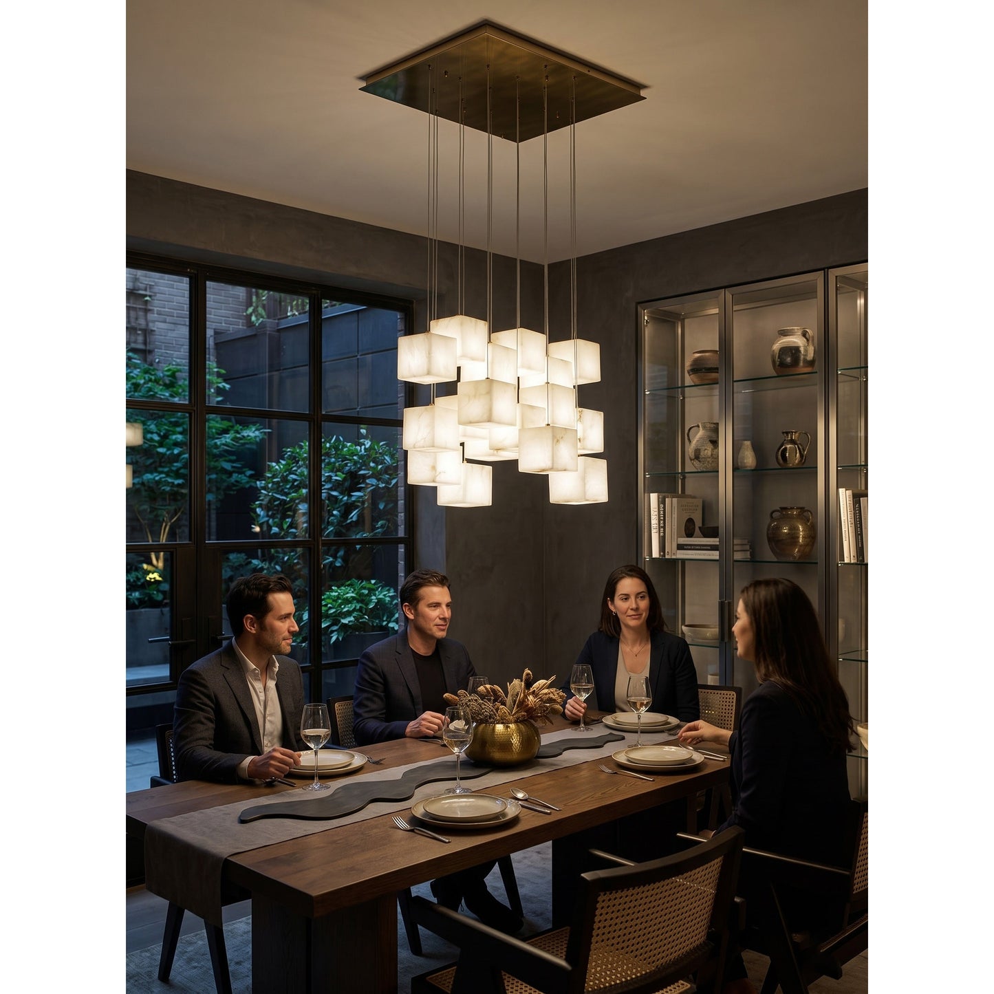 Alabaster Box Chandelier