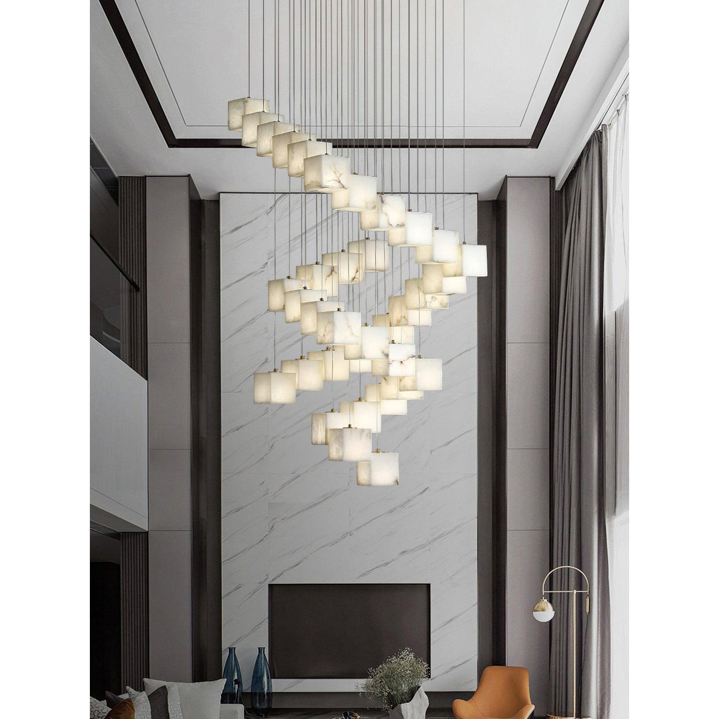 Alabaster Box Chandelier