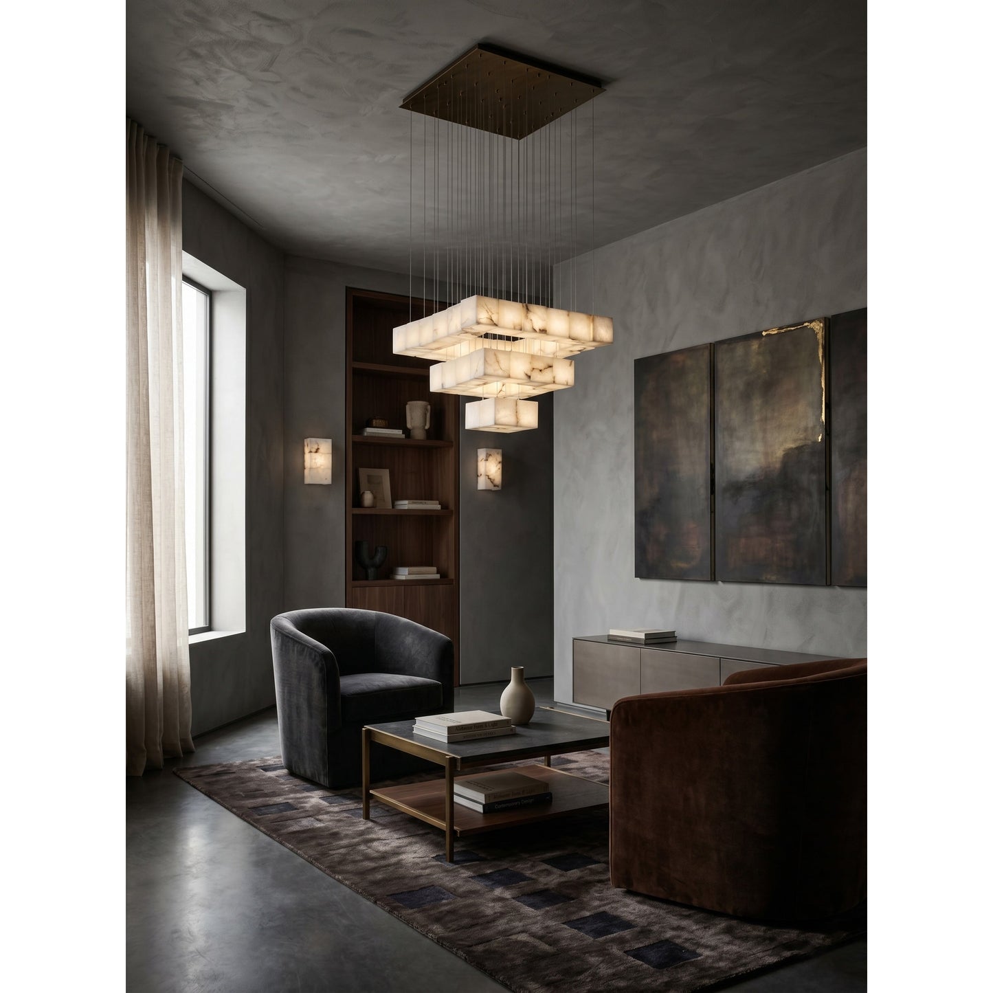 Alabaster Box Chandelier