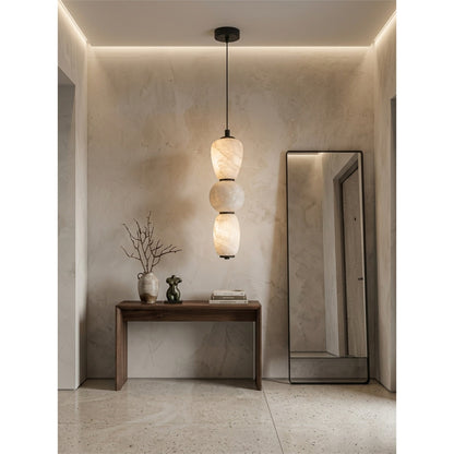 Alabaster Pendulous Pearl Pendant Lamp