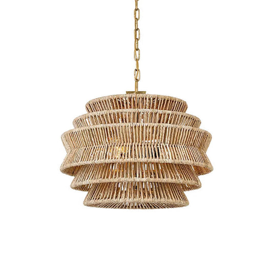 Antigua Rattan Drum Pendant Lamp