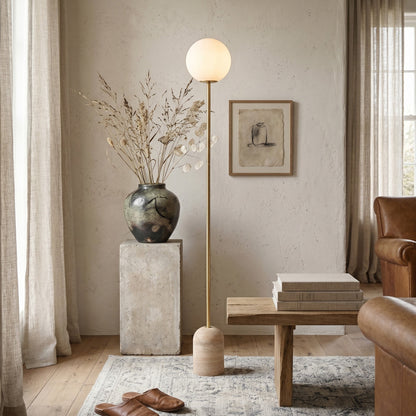 Aseneth Travertine Floor Lamp