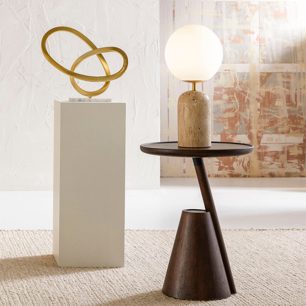Aseneth Travertine Table Lamp