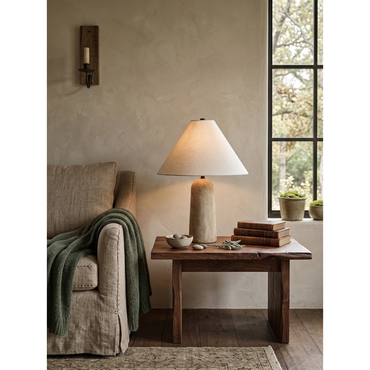 Astere Travertine Table Lamp