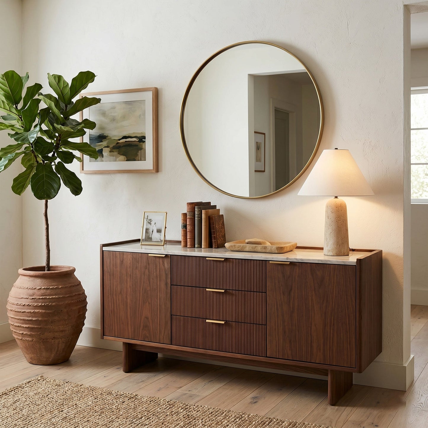 Astere Travertine Table Lamp