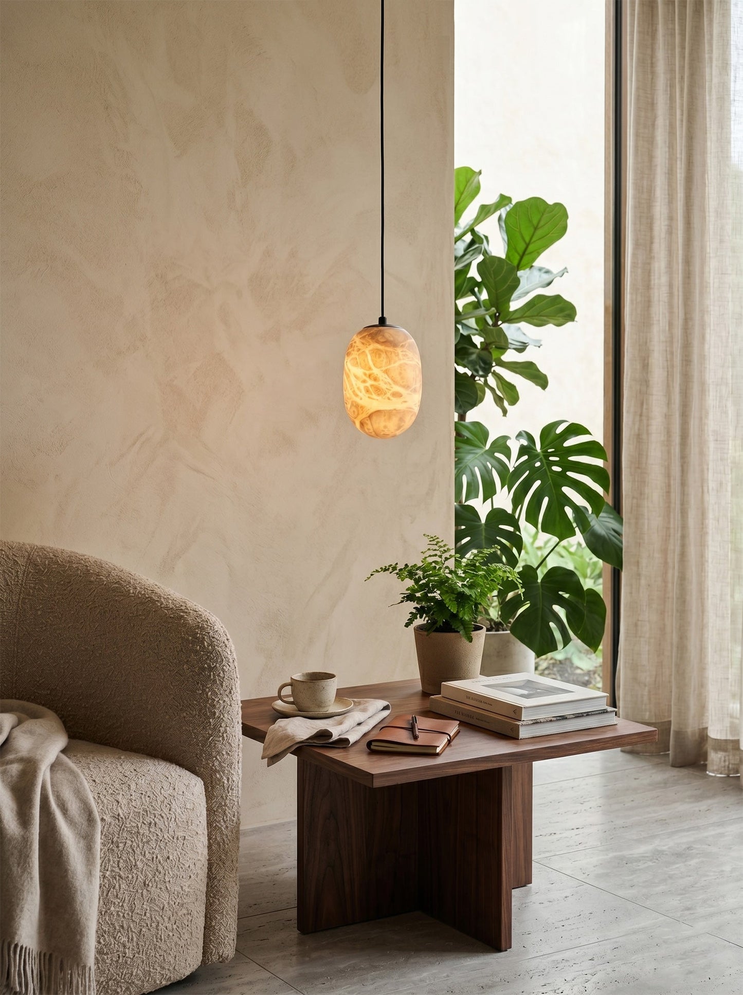 Aurora Alabaster Pendant Lamp