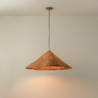 Bardi Scalloped Rattan Pendant Lamp