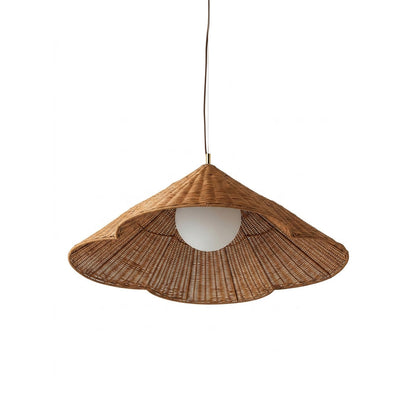 Bardi Scalloped Rattan Pendant Lamp