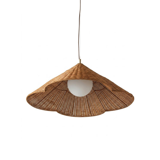 Bardi Scalloped Rattan Pendant Lamp
