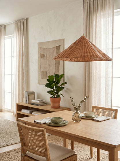 Bardi Scalloped Rattan Pendant Lamp