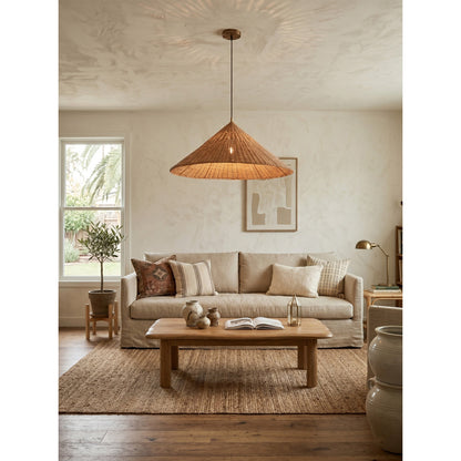 Bardi Scalloped Rattan Pendant Lamp