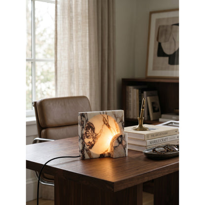 Block Piece Marble Table Lamp